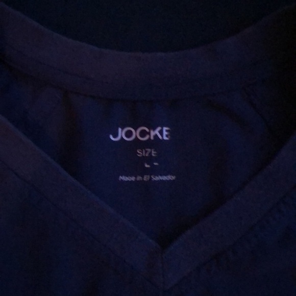 Scrub top, jockeys, large, navy blue. - Picture 2 of 3